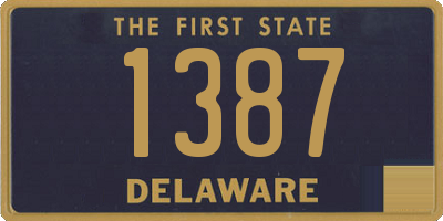 DE license plate 1387