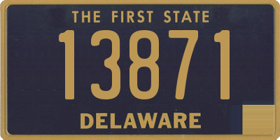 DE license plate 13871