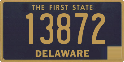 DE license plate 13872