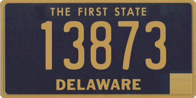 DE license plate 13873