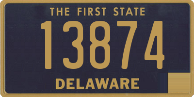 DE license plate 13874