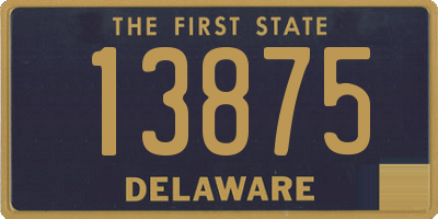 DE license plate 13875