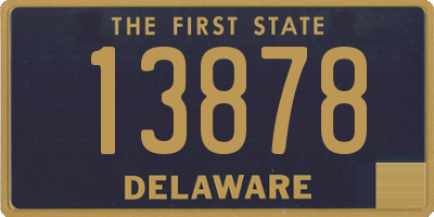 DE license plate 13878