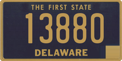 DE license plate 13880