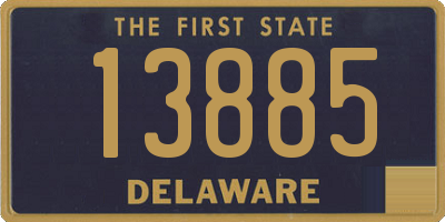 DE license plate 13885