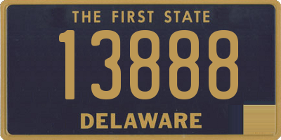 DE license plate 13888