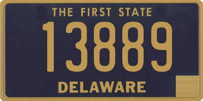 DE license plate 13889