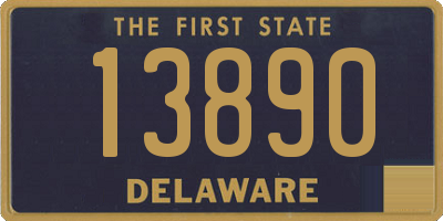 DE license plate 13890