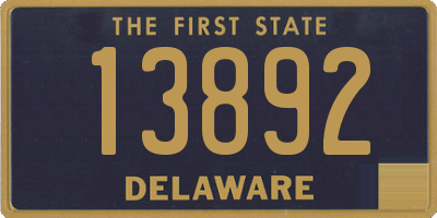 DE license plate 13892