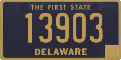 DE license plate 13903