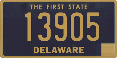 DE license plate 13905