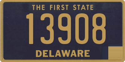 DE license plate 13908