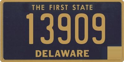 DE license plate 13909