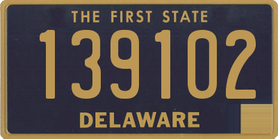 DE license plate 139102