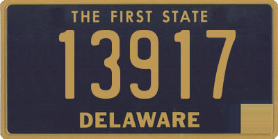 DE license plate 13917