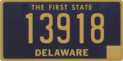 DE license plate 13918