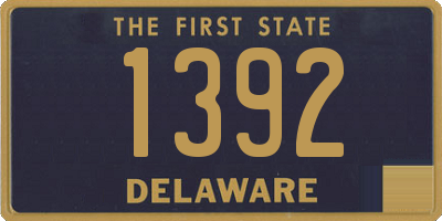 DE license plate 1392