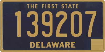 DE license plate 139207