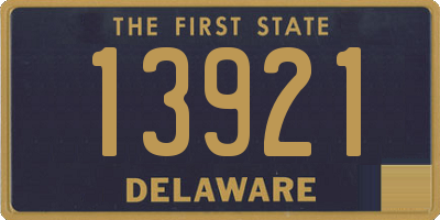 DE license plate 13921