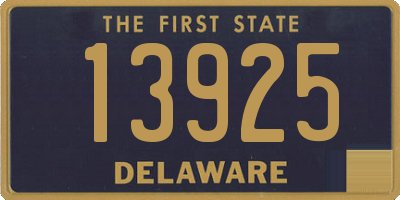 DE license plate 13925