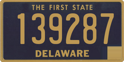 DE license plate 139287