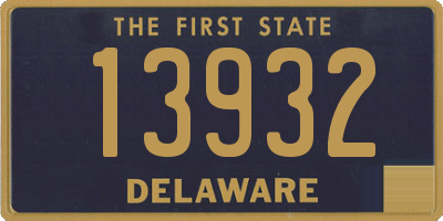 DE license plate 13932