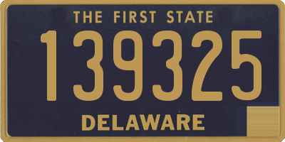 DE license plate 139325