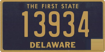 DE license plate 13934