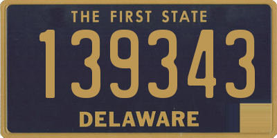 DE license plate 139343