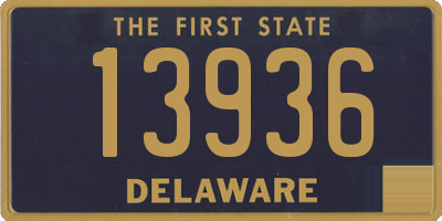 DE license plate 13936