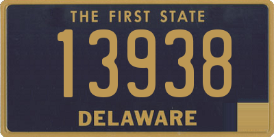 DE license plate 13938