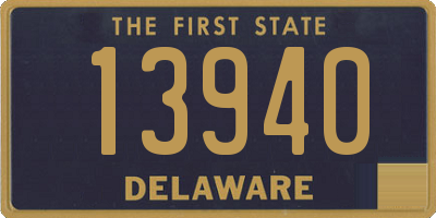 DE license plate 13940