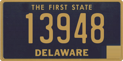 DE license plate 13948