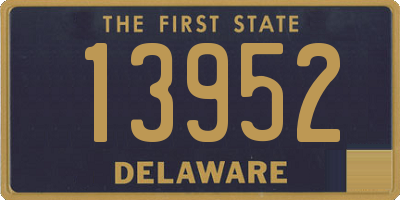 DE license plate 13952
