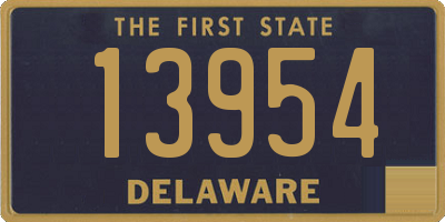 DE license plate 13954