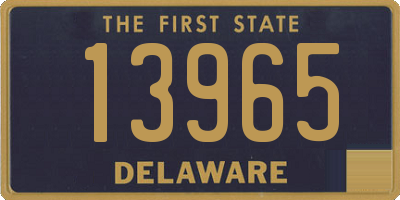 DE license plate 13965