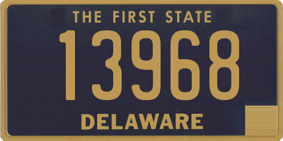 DE license plate 13968