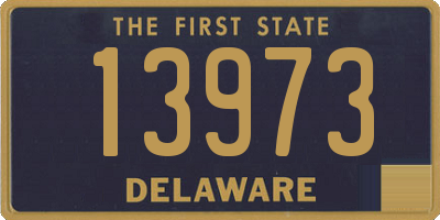 DE license plate 13973