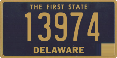 DE license plate 13974