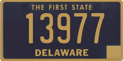 DE license plate 13977