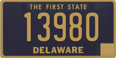 DE license plate 13980