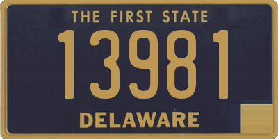 DE license plate 13981