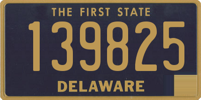 DE license plate 139825