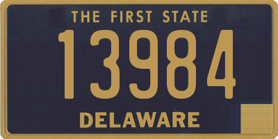 DE license plate 13984