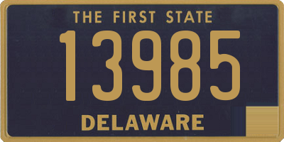 DE license plate 13985