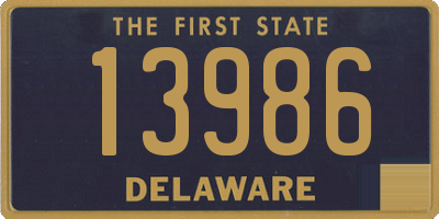 DE license plate 13986