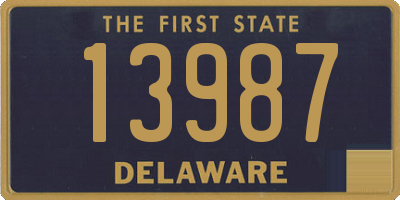 DE license plate 13987