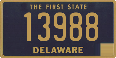 DE license plate 13988