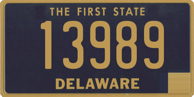 DE license plate 13989