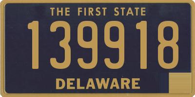 DE license plate 139918